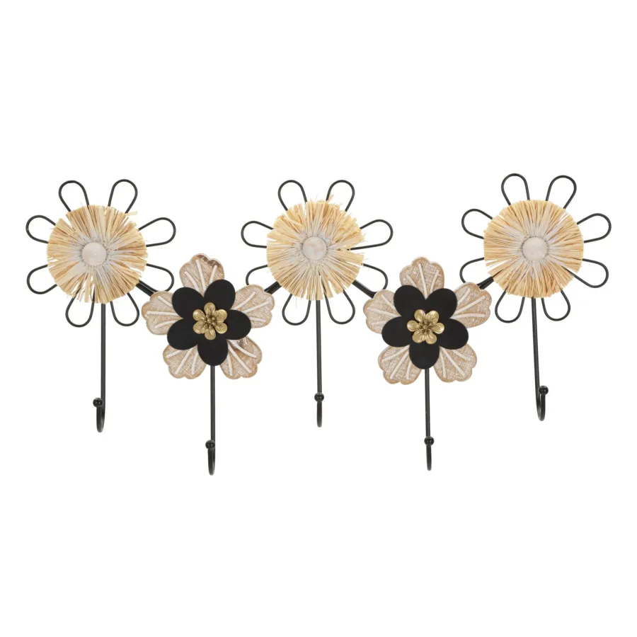 APP/UBRANIA ŻELAZO, DREWNO RAFFIA 61X5,5X30,5 cm